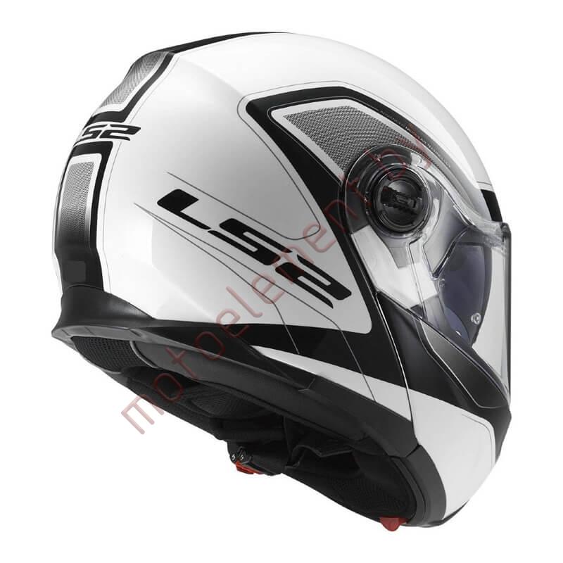 LS2 FF325 STROBE SNOW Civik (White Black) LS2 FF325 STROBE SNOW Civik (White Black)