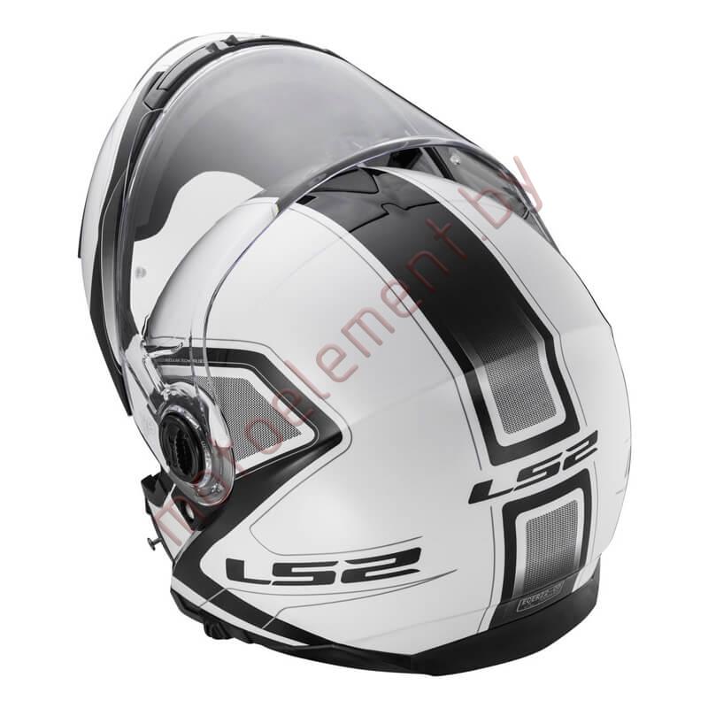 LS2 FF325 STROBE SNOW Civik (White Black) LS2 FF325 STROBE SNOW Civik (White Black)