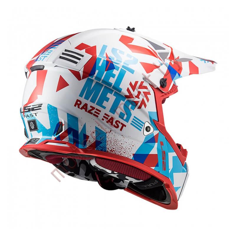 LS2 MX437 FAST Mini Funky (Red White) LS2 MX437 FAST Mini Funky (Red White)