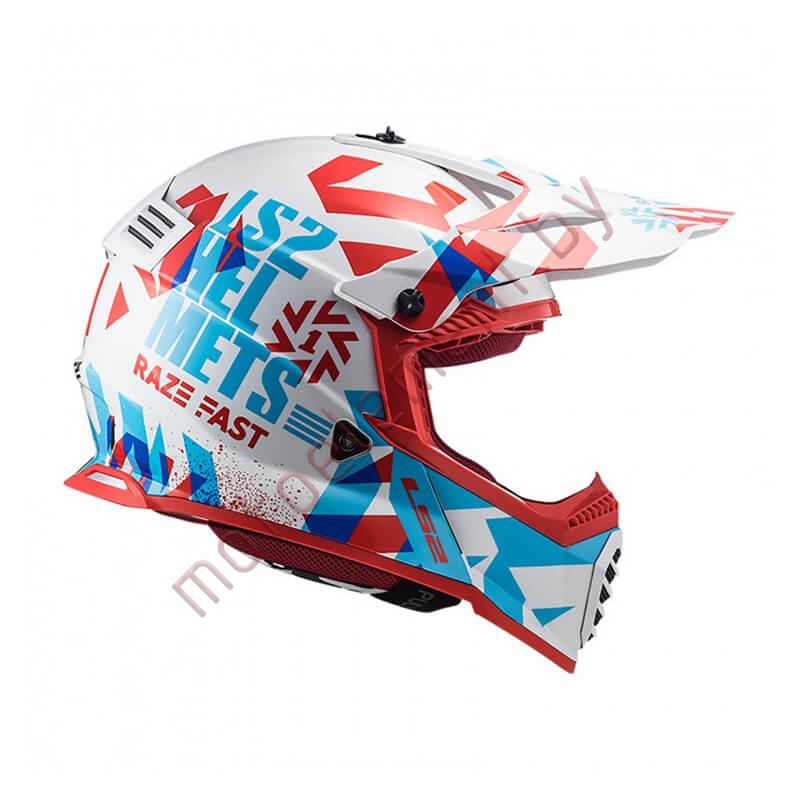 LS2 MX437 FAST Mini Funky (Red White) LS2 MX437 FAST Mini Funky (Red White)